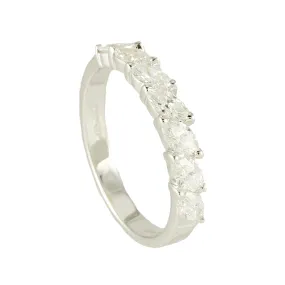 ANELLO IN ORO BIANCO E DIAMANTI CT 0,91 MIS 15