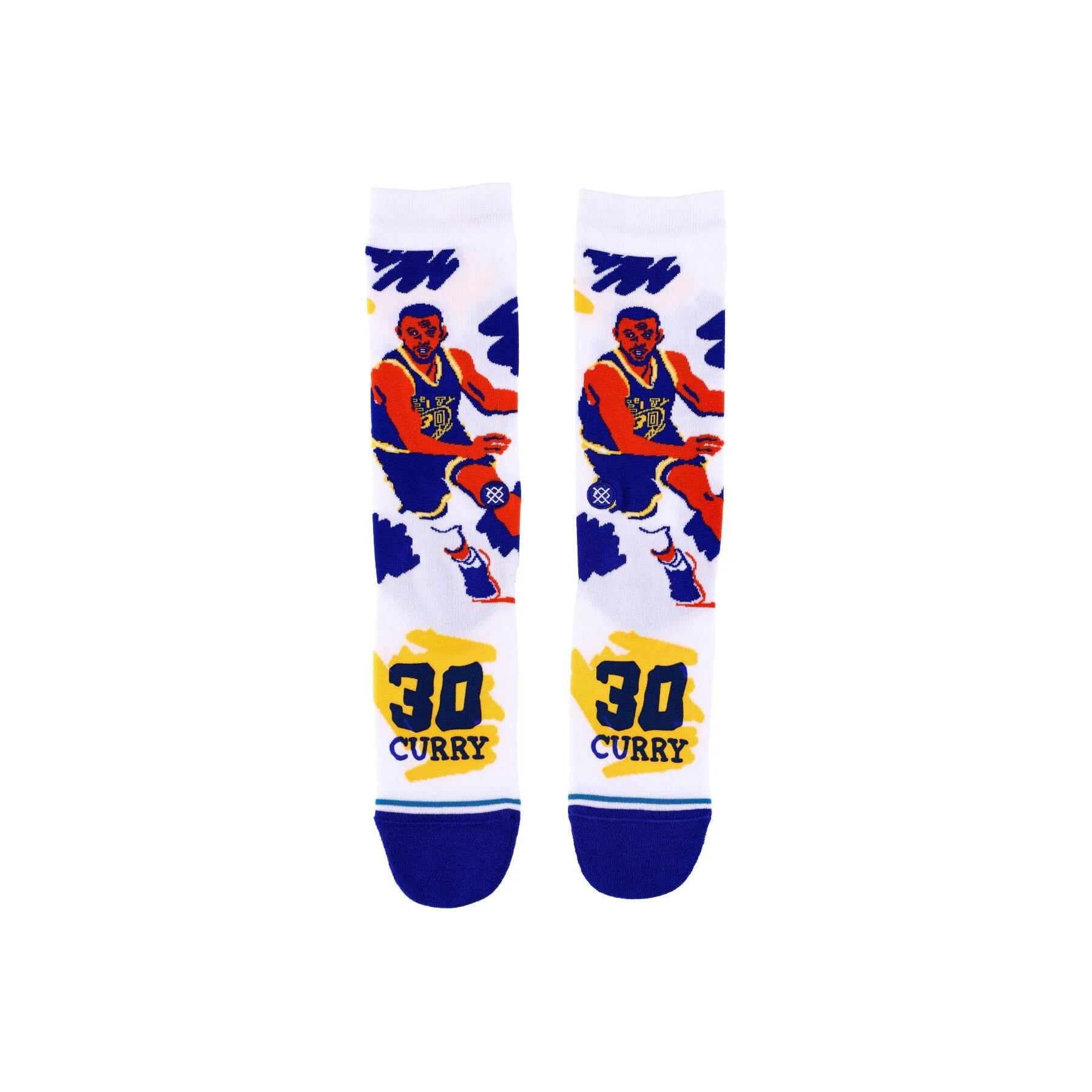Calza Media Uomo Paint Curry White