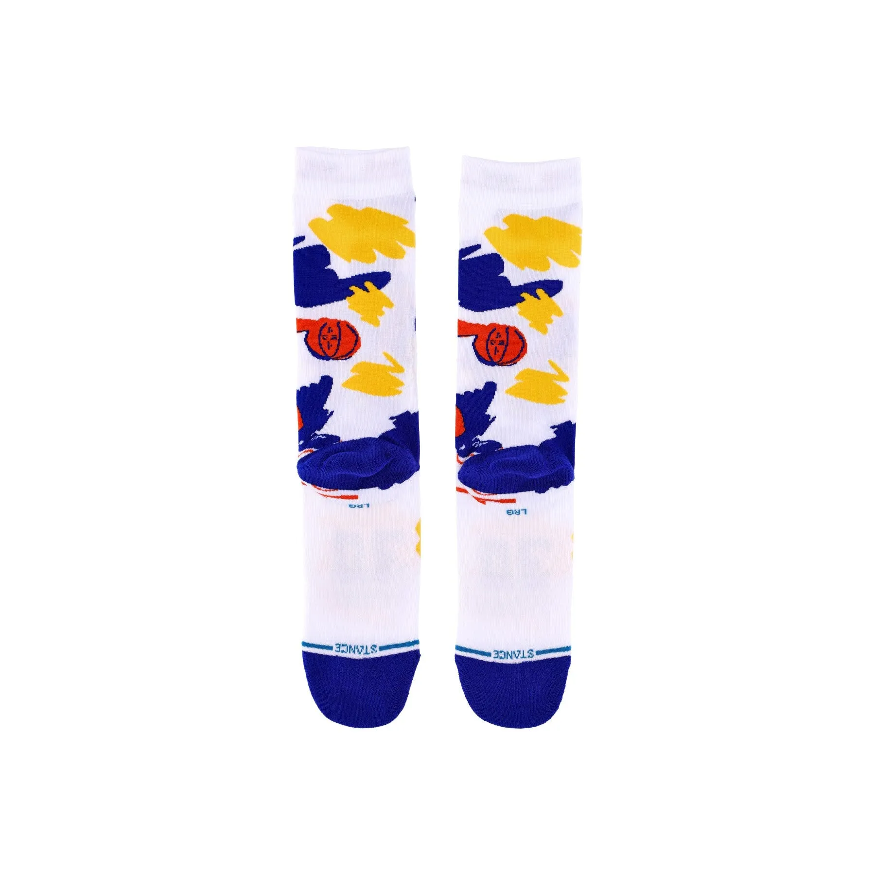 Calza Media Uomo Paint Curry White
