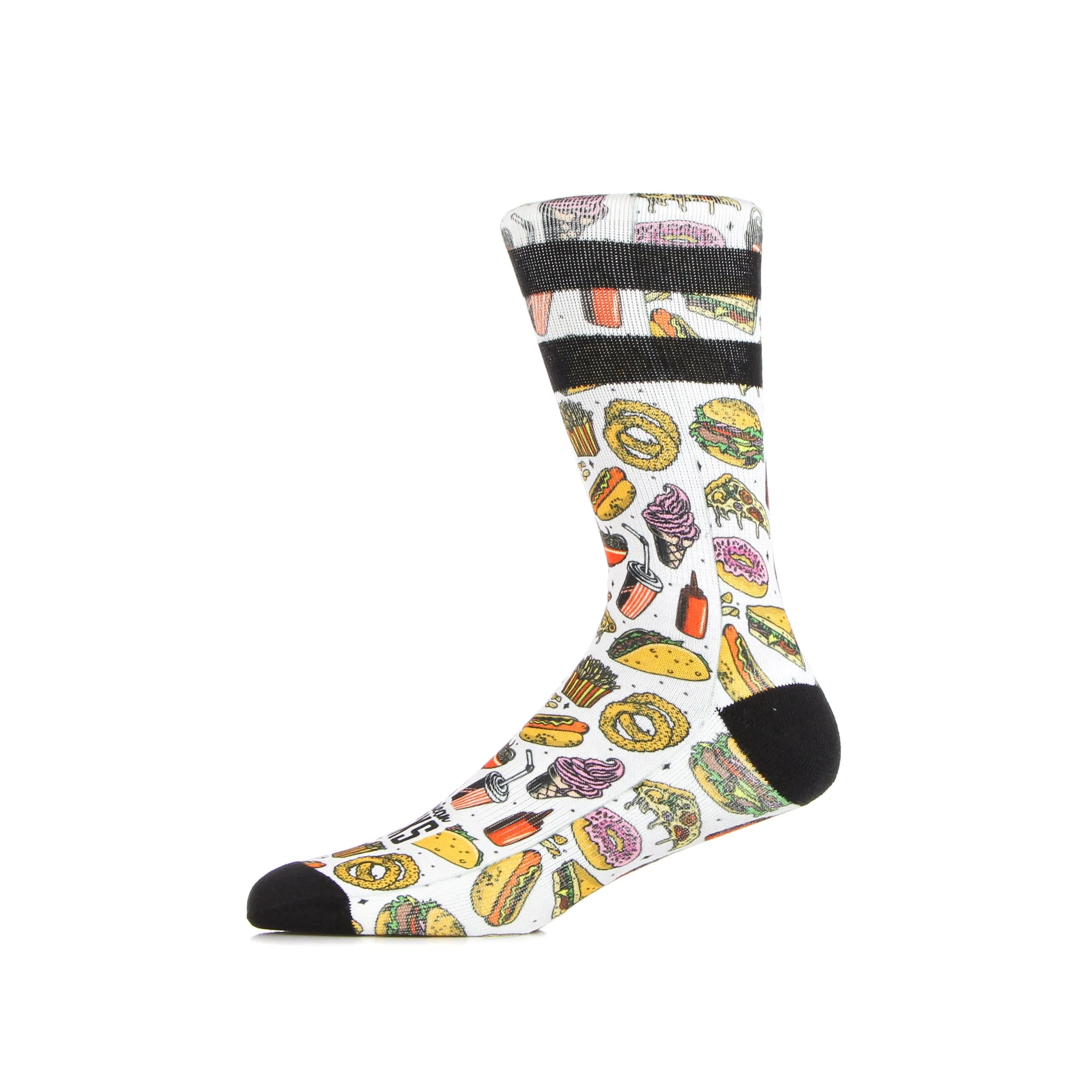 Calza Media Uomo Signature Junk Food White/multi