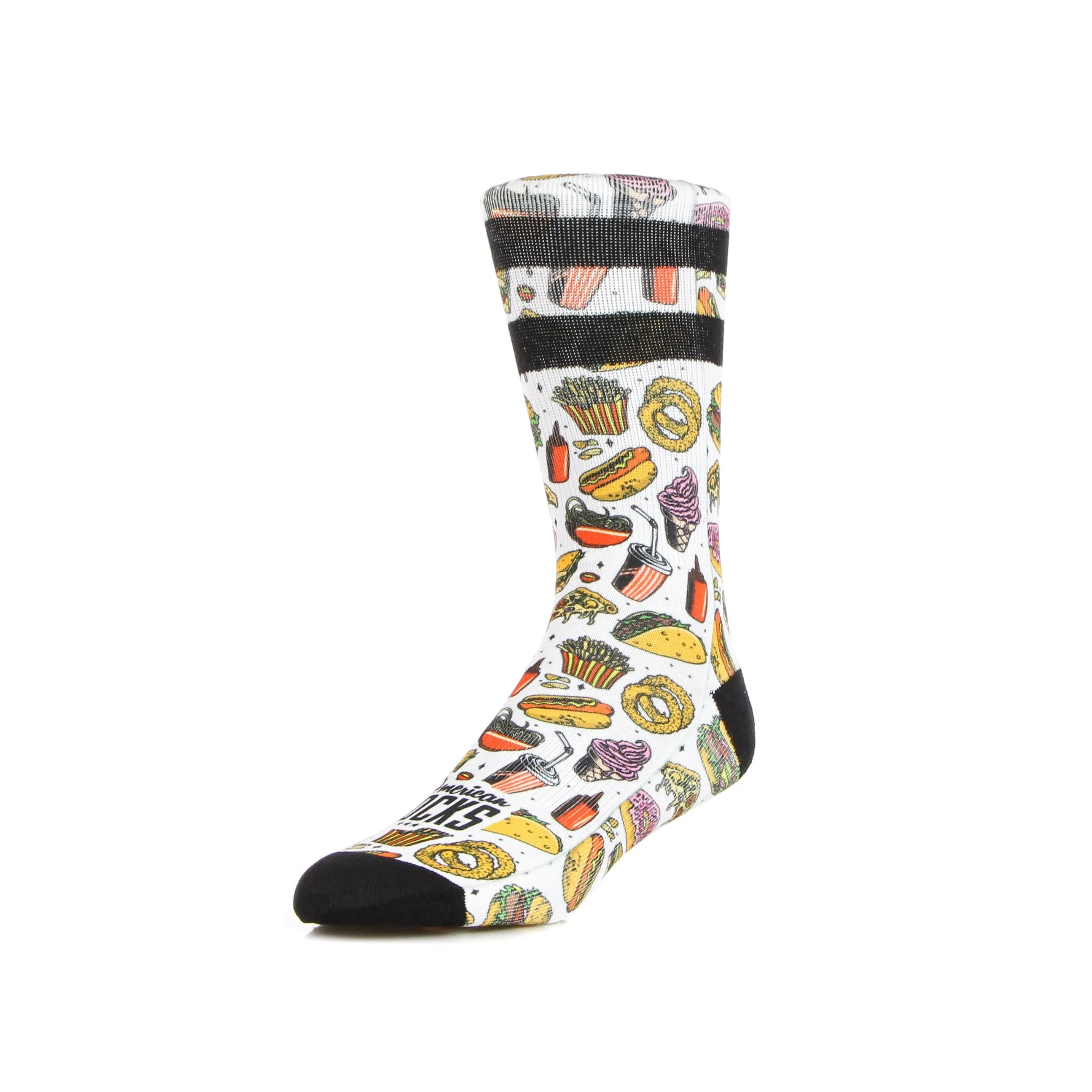 Calza Media Uomo Signature Junk Food White/multi