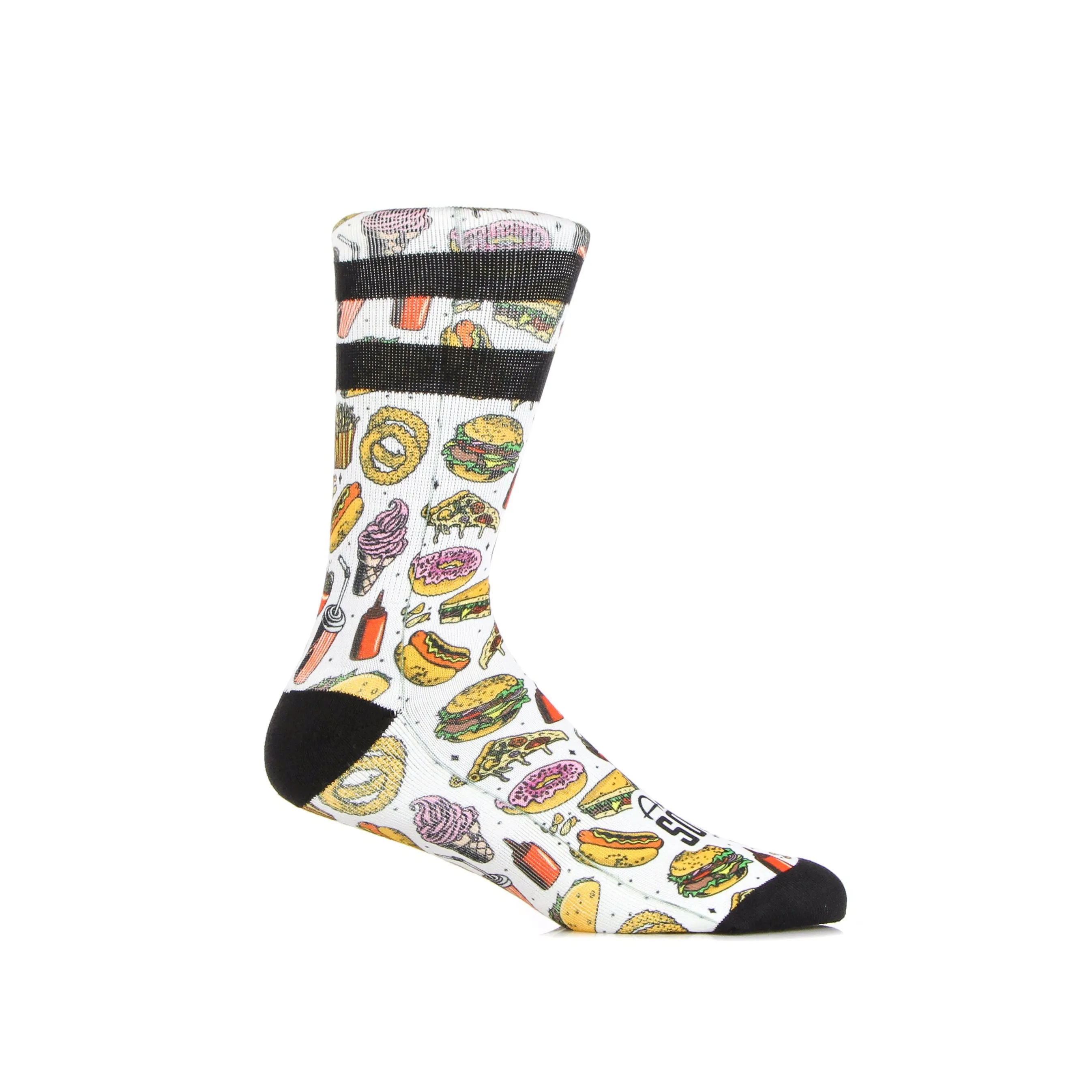 Calza Media Uomo Signature Junk Food White/multi