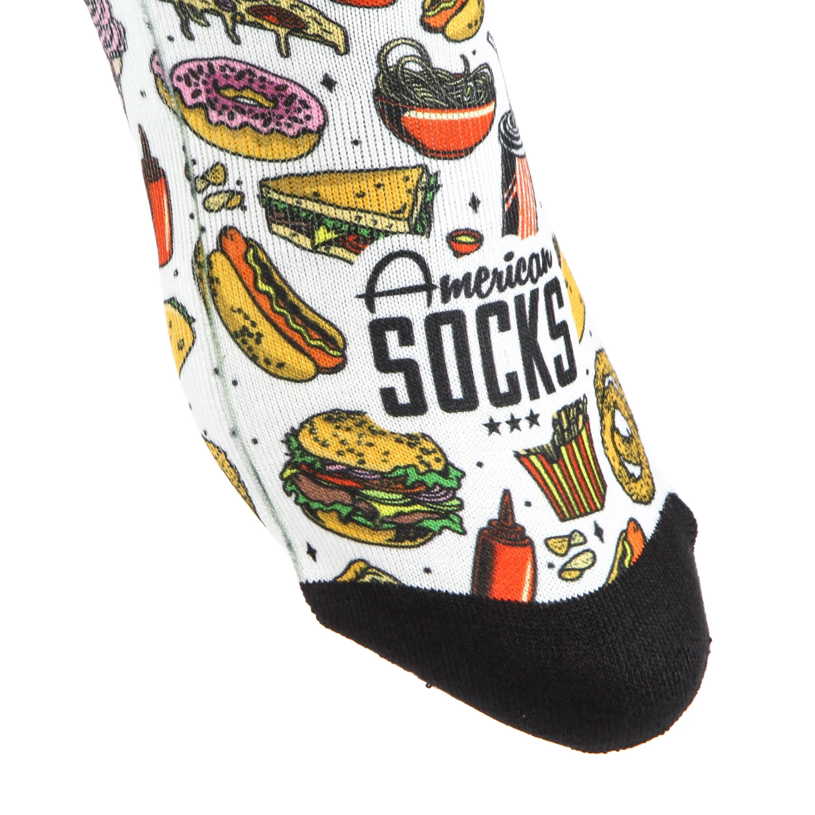 Calza Media Uomo Signature Junk Food White/multi