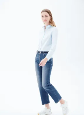  CAROLL   COME - Jeans dritti in misto cotone | Blu