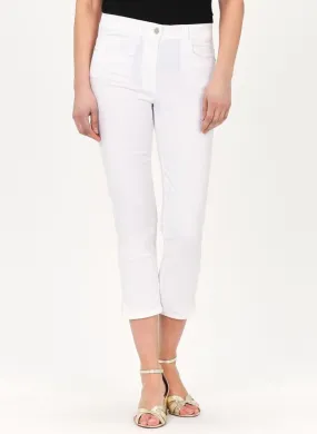  CAROLL   MASONB - Jeans dritti a vita alta in misto cotone | Bianco