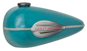 Harley-Davidson Distressed Scale Modellino Serbatoio Gas Metallo Arte, Blu ref.HDL-15521