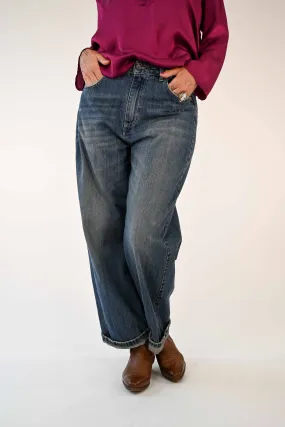 JEANS OVER TESSUTO FERMO CON MICRO ROTTURE