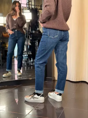 Jeans Slim blu con risvolto 189