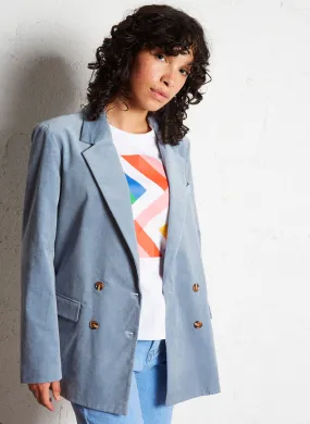  LA PETITE ETOILE   VICTOIRE - Giacca sartoriale ampia in misto cotone | Blu