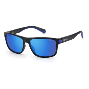   Polaroid PLD 2121/S - 0VK 5X Blu Nero Opaco | Occhiale Da Sole Uomo 