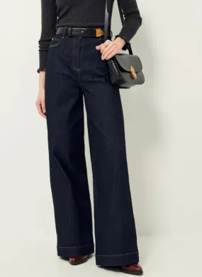  SESSUN   CAPTAIN - Jeans a zampa delefante in cotone | Blu