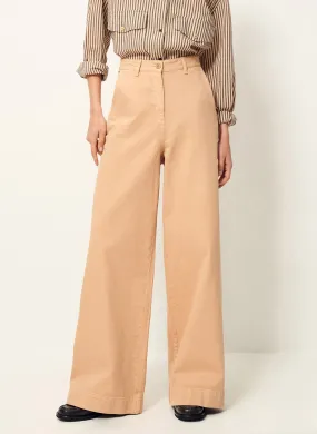  SESSUN   EBEDYE - Jeans larghi a vita alta in misto cotone | Beige
