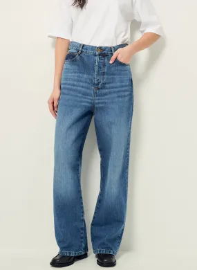  SESSUN   PAPERLOVE - Jeans larghi a vita alta in cotone | Blu