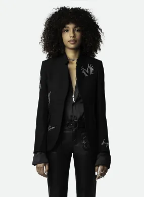 ZADIG&VOLTAIRE   VERY - Giacca blazer diritto con strass | Nero